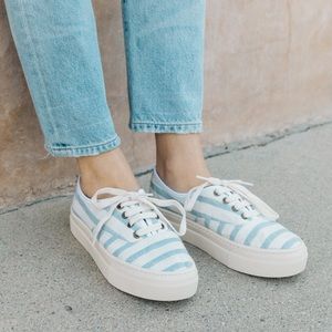 Soludos Striped Linen Sneaker